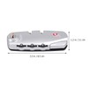 DEARMAMY Silver Tsa Combination Lock: 3-Digit Luggage Lock Integrated Customs
