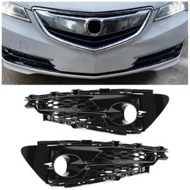ECOTRIC Fog Light Bezels Covers Compatible with 2015-2017 Acura TLX Driving Lamp Trims w/Fog Light Holes Pair Replacement for AC1039107 AC1038107 71102TZ3A20 71107TZ3A20 (Set of 2)