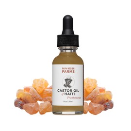 Papa Rozier Farms Organic Frankincense Pure Castor Oil for Hair Growth Treatment, Dry Skin Moisturizer, Grow Eyelashes and Eyebrows Treatment, 1 Fluid Ounces, Pack of 1