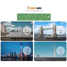 Golf Range Finder with Slope 650M 710Yards 5 Modes ±0.5 yd Accuracy Flag-Lock Pin 6x Magnification Laser Distance Meter for Hunting Monocular Rangefinder