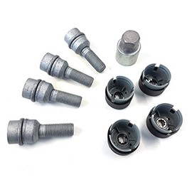 Volkswagen Wheel Lock Wheel Lock 4 x Wheel Bolts Wheel Locking Bolts Anti-Theft Grey Hexagonal Steel Volkswagen Wheel Bolts 5142202031