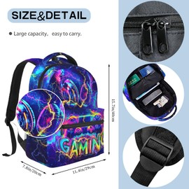Boys Girls Backpack Computer Laptop Backpack for Travel Hiking Camping Gym Back to School Gift, Game 03, One Size, Game 03
