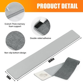 BALAPET Thick Memory Foam Fireplace Baby Proofing, 108x14 in Soft Fireplace Cover Hearth Cushion Baby Proof, Velvet Protectors for Children Proofing, Edge Protector(Gray,14x108in)