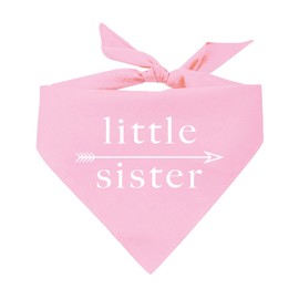 Little Sister Arrow or Little Brother Arrow Gender Reveal Baby Announcement Dog Bandana (Baby Pink or Baby Blue)