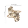 MAGICLULU 4pcs Ginkgo Leaf Metal Napkin Rings for Thanksgiving Fall
