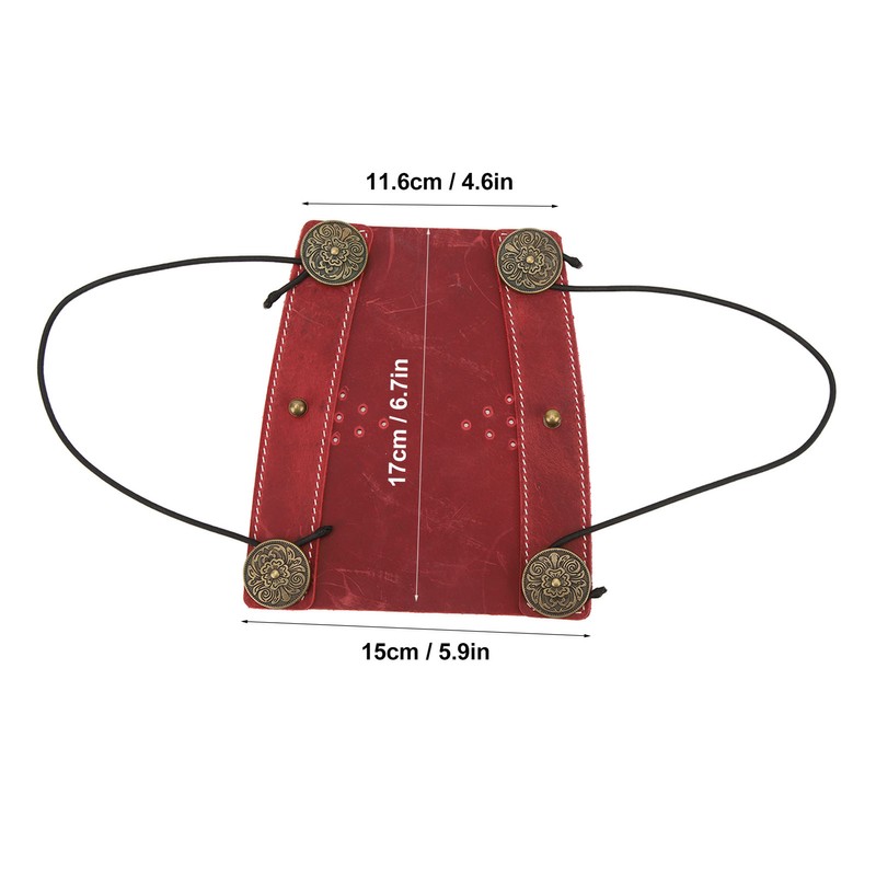 Archery Arm Guard Adjustable Strap Second Cowhide Arm Protector Pad