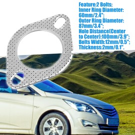 A ABSOPRO 2.4 Inch Inner Diameter 2 Screws Seal Adapter for Car Exhaust Turbo Downpipe