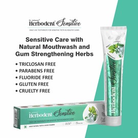 Herbodent® Sensitive Toothpaste - 6.53 Oz Pack of 1 | Enamel Repair & Cavity Protection, Fluoride Free, Sensitive Care with Natural Mouthwash & Gum Strengthening Herbs - Clove, Tomar, Long Pepper...