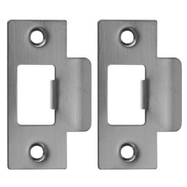 PATIKIL 2-3/4" Door Lock Strike Plate,2 Pcs Stainless T Strike Deadbolt Strike Plate,Door Backplate for Interior Exterior Door Use(Large Hole), Gunmetal