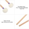 2Pcs Drum Mallet Felt Head Wooden Handle Non Slip Instrument