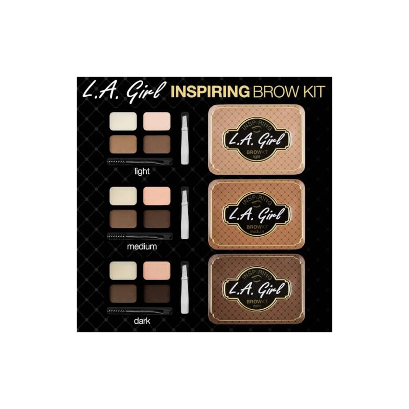 L.A. Girl Inspiring Brow Palette, Dark and Defined, 0.085 Ounce