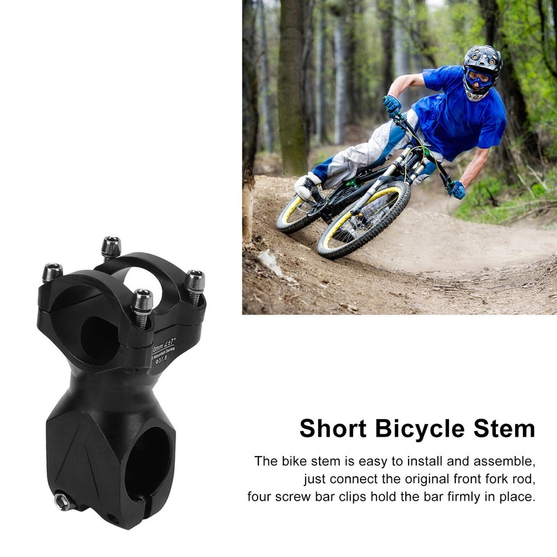 Aluminum Alloy Short Handlebar Stem Riser Short Bicycle Stem for