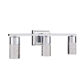 allen + roth Dunwynn 3-Light Chrome Modern/Contemporary Vanity Light