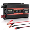 Nastopee Spannungswandler 12v 230v,wechselrichter 2000w,mit Alligatorclip Zigarettenanzünder Stecker,1 Ac Steckdose