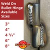 4" Aluminum Weld on Bullet Hinge Stainless Steel Bushing &