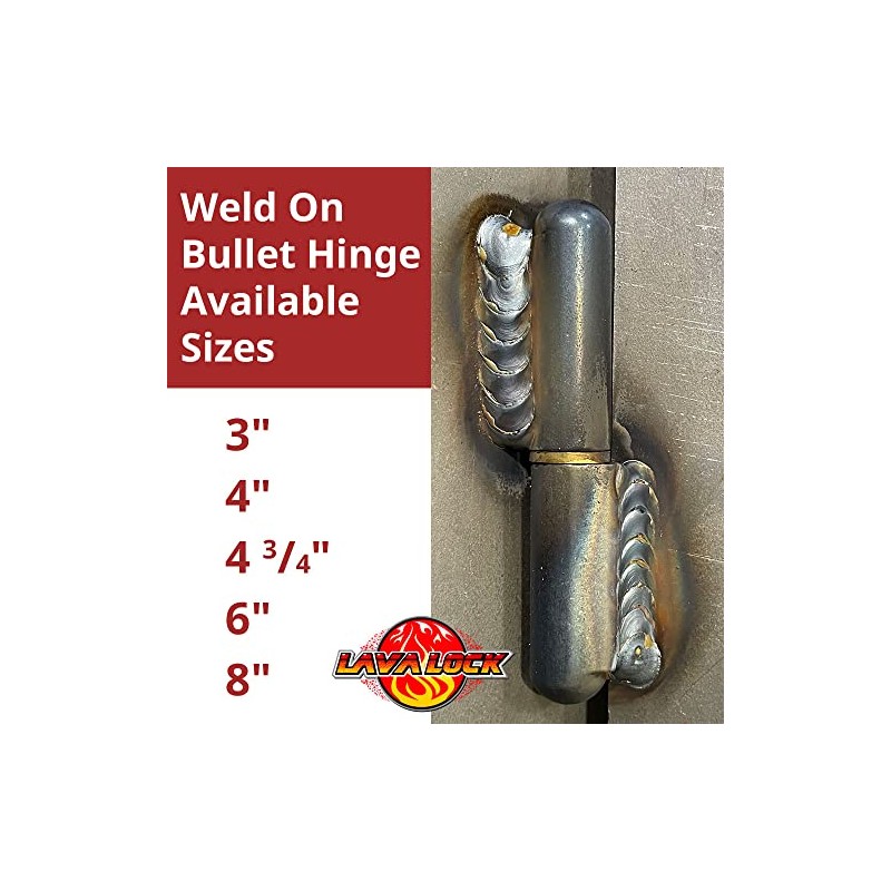 4" Aluminum Weld on Bullet Hinge Stainless Steel Bushing &
