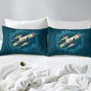 Space Rocket Bedding Set Outer Space Adventure Duvet Cover For