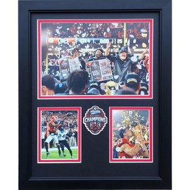 Georgia Bulldogs 2023 CFP Champions Collage Wall Art Decor Custom Framed Picture - Material: Black Frame