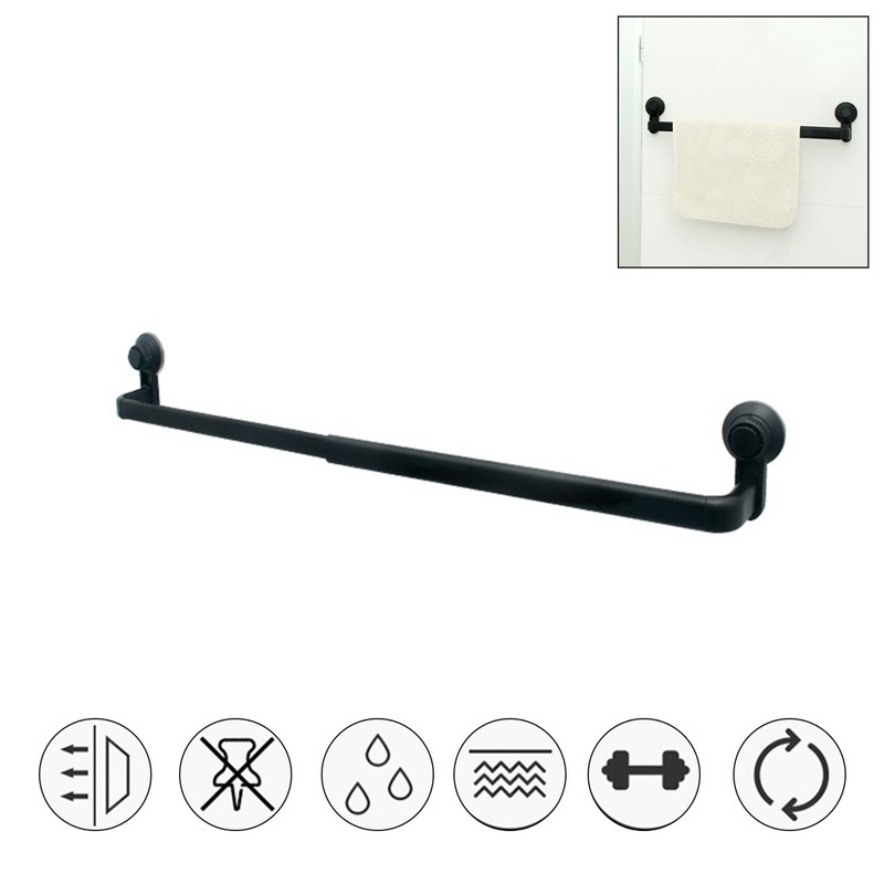 Suction Cup Towel Rack Retractable Non Drilling Kitchen and Bathroom