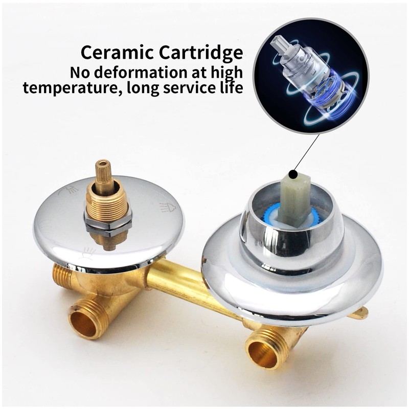 ZAKSEM 2/3/4/5 Way Brass Shower Faucet Bathroom Mixer Tap for