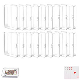 oooaooo Pack of 18 Playing Cards Box, Card Storage Box, Transparent Empty Playing Card Case, Portable for Storing Playing Cards, Card Games or Other Small Items