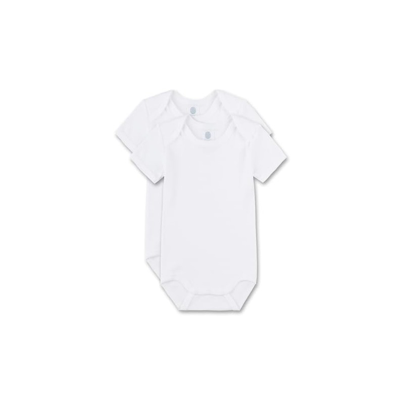 Sanetta 321860 Unisex Baby Bodysuit, Pack of 2, Plain -