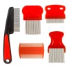 Set De 5 Peines Para Piojos Liendrera, Corto Largo Mango