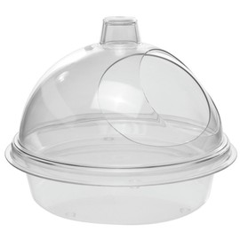 Cal-Mil Round Clear Acrylic Turn-N-Serve Sample Dome Set - 10" Dia x 7"H