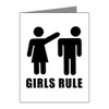 Note Cards (10 Pack) Black & White Symbols: Girls Rule