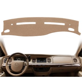 Fcovergurus Dash Cover Mat Custom Fit for Ford Crown Victoria/Mercury Grand Marquis Dashboard Cover Pad Carpet Protector F173 (Beige)