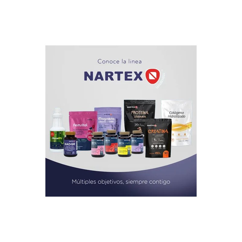 Nartex NAD+ Resveratrol Quercetina Prebióticos Vitamina C 60 Cápsulas