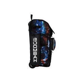 Boombah Rolling Superpack 2.0 Baseball/Softball Gear Bag - 23-1/2" x 13-1/2" x 9-1/2" - USA Patriot Black/Red/White - Telescopic Handle - Holds 4 Bats - Wheeled Version