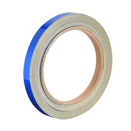 sourcing map Reflective Tape Blue, 10mm x 25m, Outdoor Waterproof Warning Tape for Bikes, RV, and Boat Striping Marking