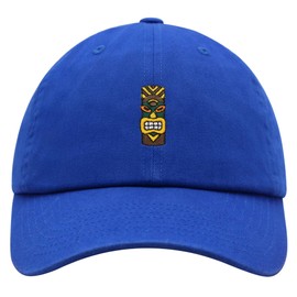 JPAK Traditional Tiki Mask Premium Dad Hat Embroidered Cotton Baseball Cap Tiki Carving Polynesian Blue