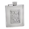 FB JEWELS Solid Silver-Tone 8Oz Playing Card Flask