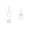Gedy RA33-06 Rainbow Toilet Brush Holder, 2" L x 3.86"