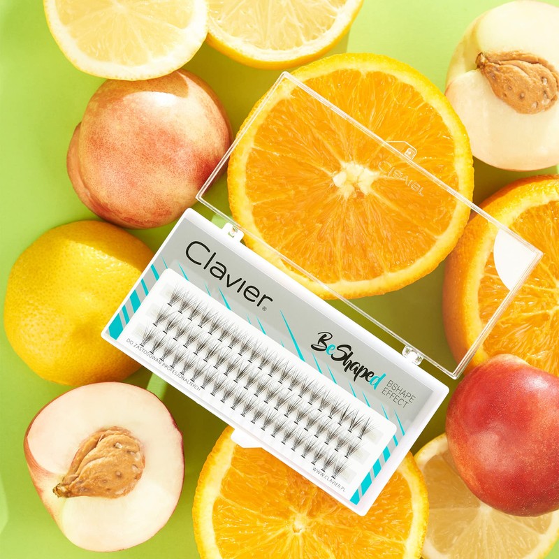 Clavier False Eyelashes in Tufts B-Curl | 10 Eyelashes in