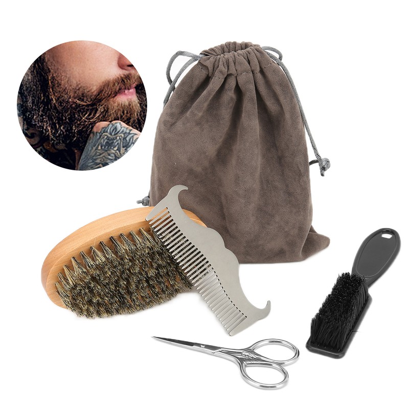 Beard Care Kit Retro Durable Portable Lightweight Beard Trimming Kit