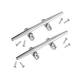OSTARE Boat Cleat Stainless Steel 4" 5" 6",Marine Dock Cleat or Home Decorative 2pcs (4" Silver)
