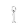 925 Sterling Silver Small Polished Number One Charm For Little