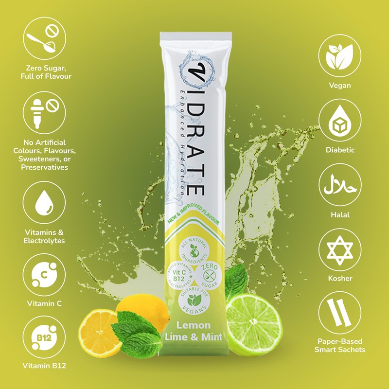 Electrolytes Powder - Hydration Sachets Packed with Vitamins - Zero