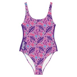 SpongeBob SquarePants Sponge on The Run Flower Power Women's One-Piece Swimsuit - SM