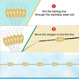 XoeLLe Pack of 150 Fishing Bobber Stoppers, Rubber Stoppers Fishing 6 in 1 Rubber Beads Line Stopper Fishing Floats Fishing Trout Stopper Sinker Stops Oval Float Stopper Floats Fishing Accessories (M)