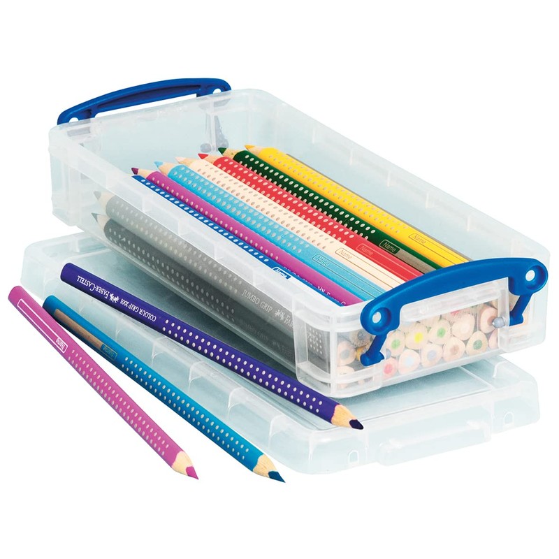 Really Useful Plastic Storage Box 0.55 Litre Clear (Pack of