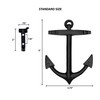 Anchor Door Knocker - Matte Black (Standard Size)
