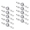 BSTKEY 10 Pack Crystal Drawer Knobs with Silver Plate -