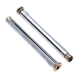 10 mm x 182 mm Metal Frame Anchor Sleeve, Concrete Anchorage Fixing Pozi Drive Screw with Metal Expancion Wall Plug for Metal, Plastic, Wooden Windows and Doors Instalation (5 pcs)