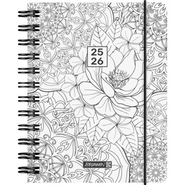BRUNNEN School Calendar 2025/2026 "ZENart" | A6, Plastic
