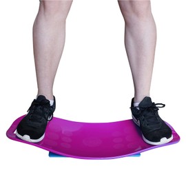 Balance Simply Board with Workout Mat - Yoga Fitness Balance Board for Core Training (Purple)
