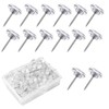 200Pcs Clear Thumb Tacks, Drawing Pins for Cork, Notice and